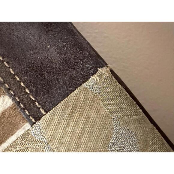 Coach Patchwork Leather and Fabric Wristlet Clutch - Picture 3 of 5